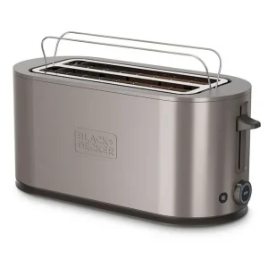 Black+Decker Brödrost Black+Decker 2 Fack Rostfritt Stål Silver - Hushåll Premium