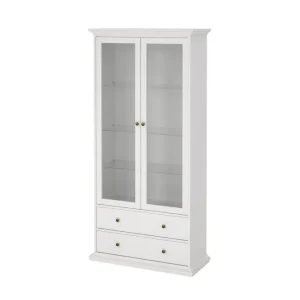 Tvilum Shoiba Vitrinskåp 96x201 cm Vit - Förvaring Sänkt pris
