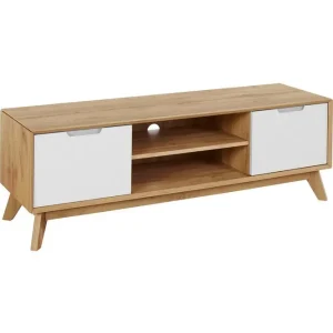 Lägg i varukorgen Loft24 Lowboard Ezra Wotan-ek/Vit Wotan-ek/Vit - Möbler