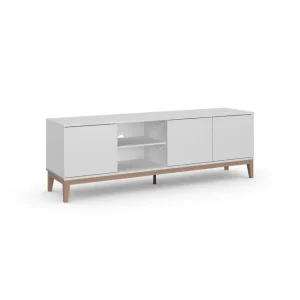 Loft24 Lowboard Pelle Vit/Wotan ek Vit/Wotan ek - Möbler Beställ idag