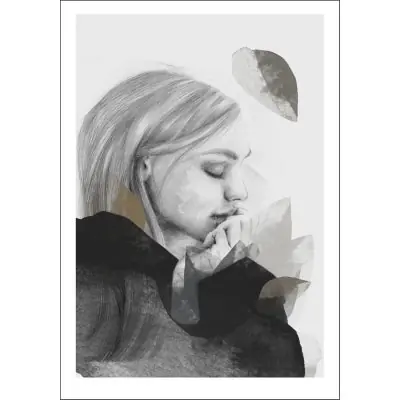 Anna Bülow poster Dreamer in Black 50x70 cm sign/numrerat Reapris