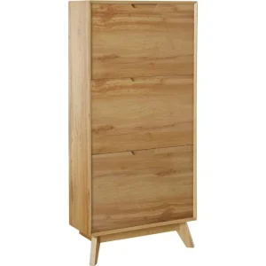 Extra rabatt Loft24 Skoförvaring Ezra 3 klaffar 60x24x125 cm, Wotan-ek 60x24x125 cm, Wotan-ek - Förvaring
