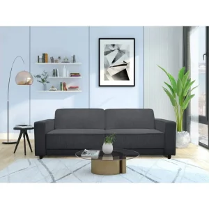 Extra rabatt Loft24 Bäddsoffa Allie Antracit, Cordoroy, 81x225x91 cm Antracit, Cordoroy, 81x225x91 cm - Möbler