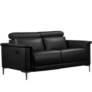 Loft24 Reclinersoffa utan hörn Loft24 2-sitssoffa Lund Svart, Läder/PU, Elektrisk vilstol Svart, Graphite Grey - Möbler Erbjudandepris