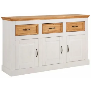 Snabb frakt Loft24 Skänk Selma 145x38x87 cm, Vit/Fläck/Vax 145x38x87 cm, Vit/Fläck/Vax - Förvaring