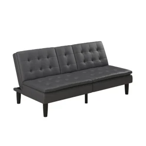 Beställ idag Loft24 Bäddsoffa Maine Grå PU Grå PU - Möbler