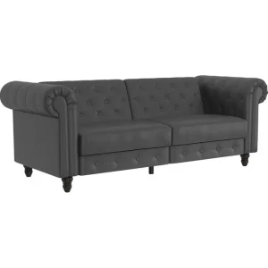 Loft24 Bäddsoffa Felix 236x87x83 cm, Grå, PU/trä/metall 236x87x83 cm, Grå, PU/trä/metall - Möbler Reapris