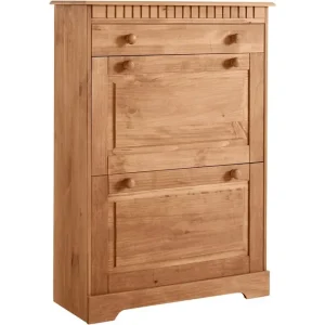 Lågt pris Loft24 Skoskåp Loft24 Skoförvaring Lisa 75x30x105 cm Natur - Förvaring