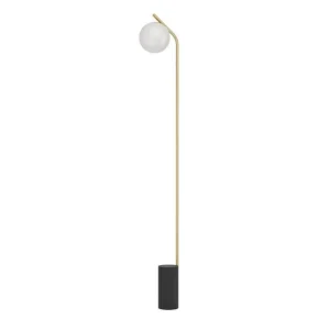 Endast idag Golvlampa Eglo Betulia Svart/Mässing Opalvit - Belysning & el