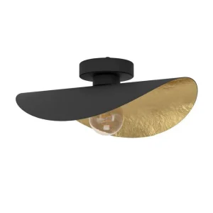 Snabb frakt Takbelysning Eglo Saceda Svart/Guld - Belysning & el