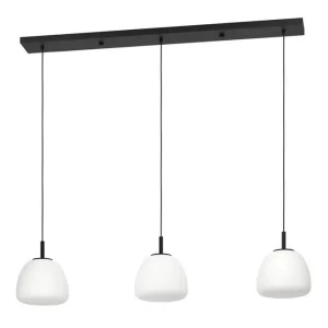 Beställ nu Eglo Takpendel Eglo Balmes Svart/Opalvit med 3 Lampor - Belysning & el