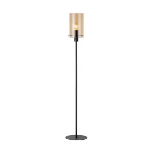 Begränsat antal Golvlampa Eglo Polverara Svart/Amber - Belysning & el