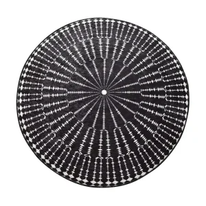 Chilai Matta 200 cm Rund Svart/Vit - Textil & mattor Snabb leverans