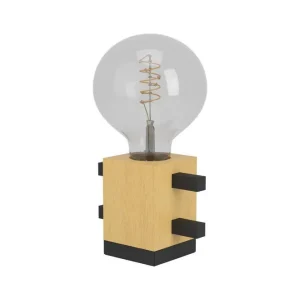 Kampanjpris Eglo Bordslampa Eglo Levantara Svart/Trä - Belysning & el