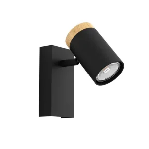 Vägglampa Eglo Cartagena Svart/Trä - Belysning & el Erbjudande