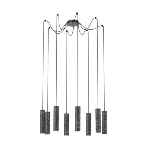 Takpendel Eglo Mentalona Antracit Terrazzo med 8 Lampor - Belysning & el Rabatt