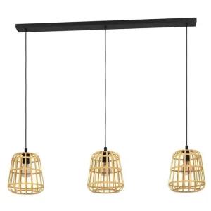 Kundfavorit Takpendel Eglo Montezuelo Trä med 3 Lampor - Belysning & el