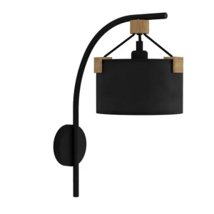 Eglo Vägglampa Eglo Potosi Svart/Trä - Belysning & el Reapris