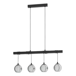 Handla nu Eglo Takpendel Eglo Argallo Svart/Transparent med 4 Lampor - Belysning & el