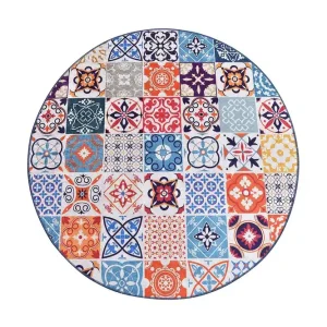 risnedsättning Chilai Matta 200 cm Rund Multifärgad - Textil & mattor