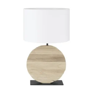 Populärt val Bordslampa Eglo Contessore Rund Vit/Trä - Belysning & el