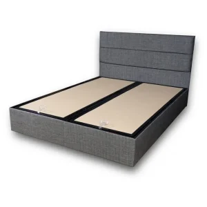Dubbel Sängram & Sänggavel Argentu Grey 140 x 190 x 38 cm - Möbler Fri frakt