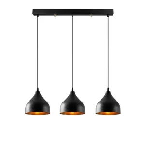 Beställ idag Taklampa Thela Triple Svart Svart - Belysning & el
