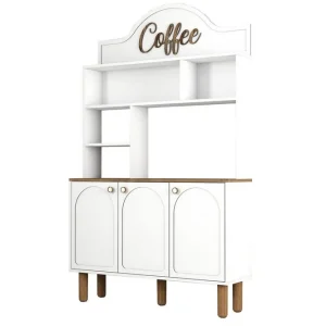 Handla nu Kaffebarskåp Tre Vit / Ek Vit / Ek - Möbler