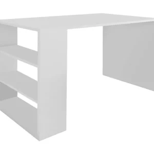 Beställ nu Irbene Skrivbord 90 cm med Förvaring 3 Hyllor Vit - Möbler