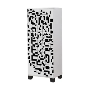 Köp online Skoskåp 38x50 cm Vit/Svart - Förvaring