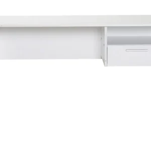 Irbene Skrivbord 120 cm med Förvaring Hyllor + Låsbar Låda Vit - Möbler Nyhet
