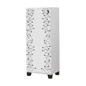 Skoskåp 38x50 cm Vit/Svart - Förvaring Premium
