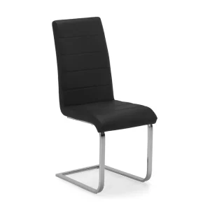 Concept 55 Cibus Matstol Konstläder Svart / Krom - Möbler Populärt val