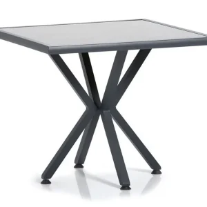 Molgachi Balkongbord och Cafébord 90 cm Aluminium Grå/Svart - Utemöbler & utemiljö Reapris