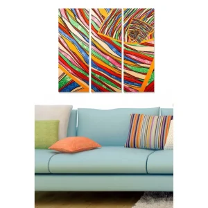 Säker betalning Canvastavla Colorful 3-pack Flerfärgad 20x50 cm - Inredning