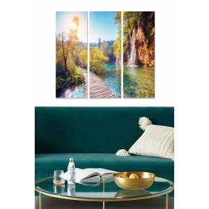 Trygg betalning Canvastavla Scenic 3-pack Flerfärgad 20x50 cm - Inredning