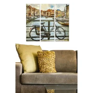 Populärt val Canvastavla City 3-pack Flerfärgad 20x50 cm - Inredning