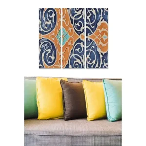 Populär Canvastavla Geometric 3-pack Flerfärgad 20x50 cm - Inredning