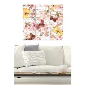 Canvastavla Floral 3-pack Flerfärgad 20x50 cm - Inredning Extra rabatt