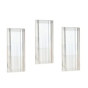 Extra rabatt Dekorativt Spegelset (3 Delar) Heba Neom Transparent Multifärgad - Inredning