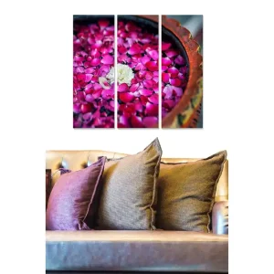 Canvastavla Floral 3-pack Flerfärgad 20x50 cm - Inredning Reapris