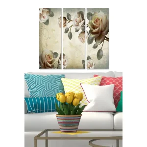 Nedsatt pris Canvastavla Floral 3-pack Flerfärgad 20x50 cm - Inredning