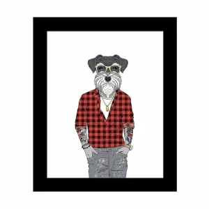 Begränsat antal Tavla Animal med Ram Flerfärgad 23,5x28,5 cm - Inredning