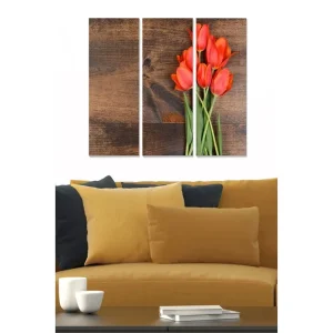 Canvastavla Floral 3-pack Flerfärgad 20x50 cm - Inredning Expressleverans