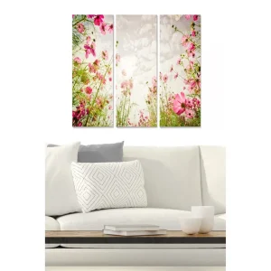 Begränsat antal Canvastavla Floral 3-pack Flerfärgad 20x50 cm - Inredning