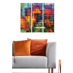 Canvastavla City 3-pack Flerfärgad 20x50 cm - Inredning Expressleverans