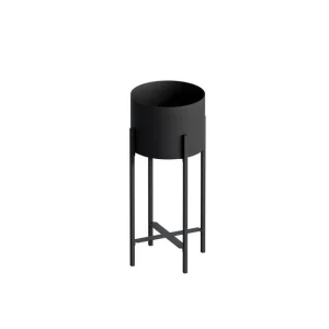 Dekorativ Kruka Mirven Svart 23 x 23 x 48 cm 23 x 23 x 48 cm - Inredning Erbjudandepris
