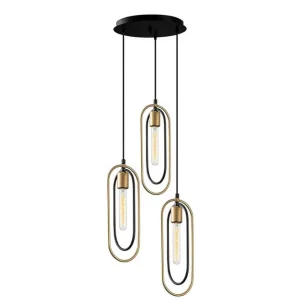 Erbjudandepris Taklampa Pindor Thre svart / guld Guld/Svart - Belysning & el