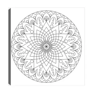 Rabatt Dekorativ Canvastavla 30x30 cm Vit|Svart - Inredning