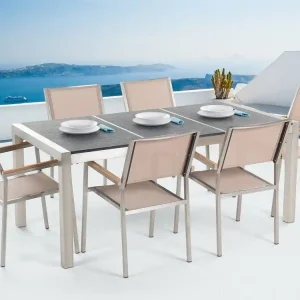 Utförsäljning Bacoli Matgrupp Utomhus 180 cm + 6 Utestolar - Utemöbler